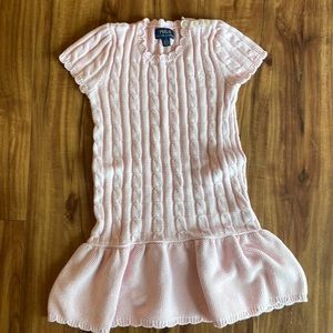 Ralph Lauren light pink cable knit dress size 5